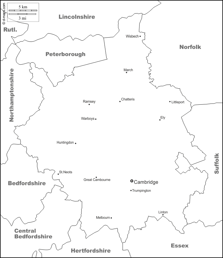 Cambridgeshire map