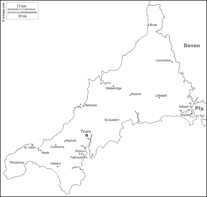 Cornwall map