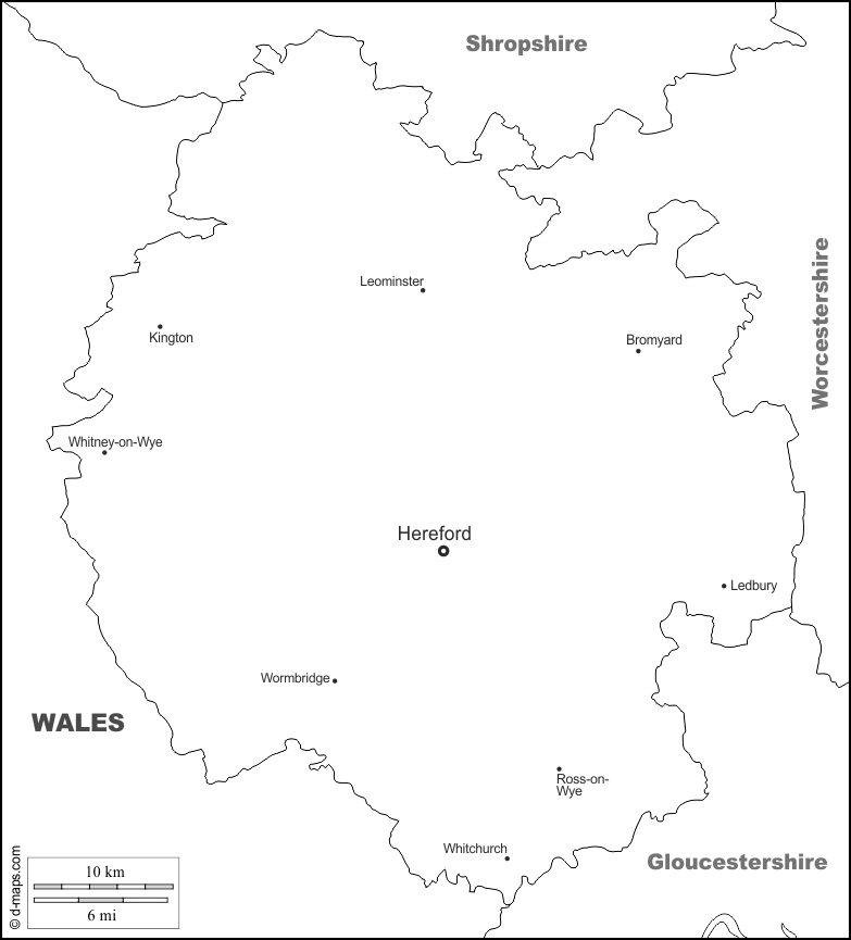 Herefordshire map