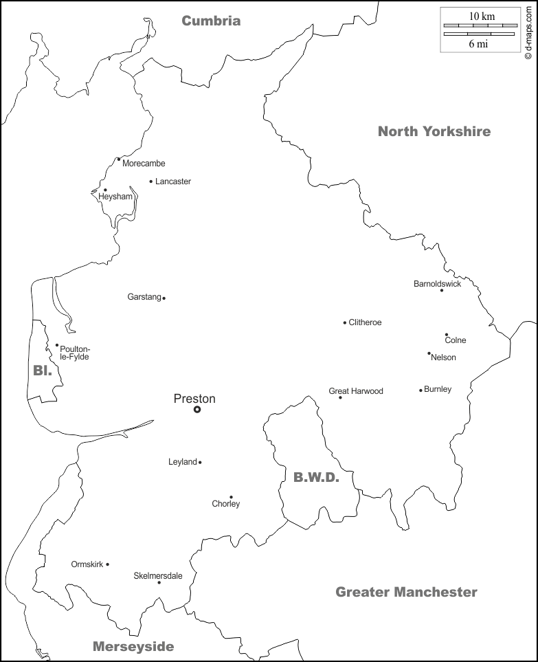 Lancashire map