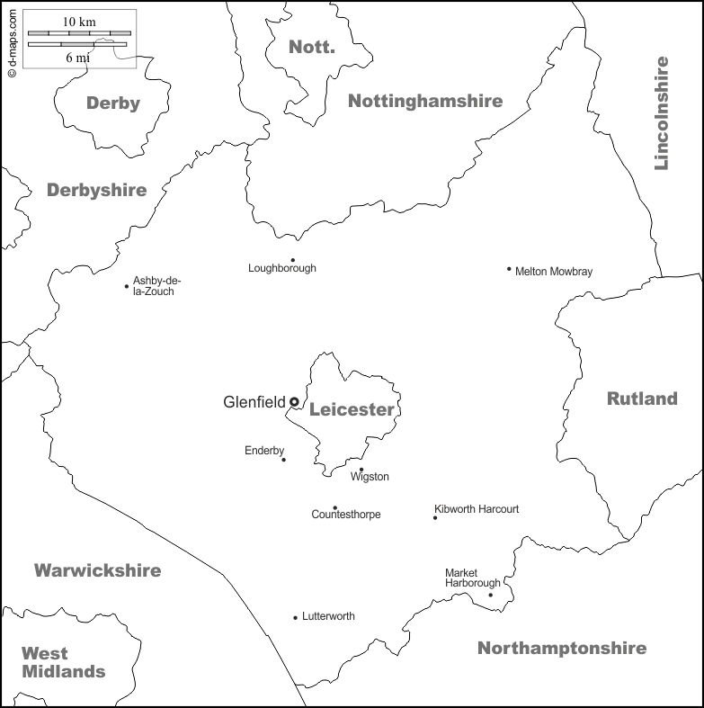 Leicestershire map