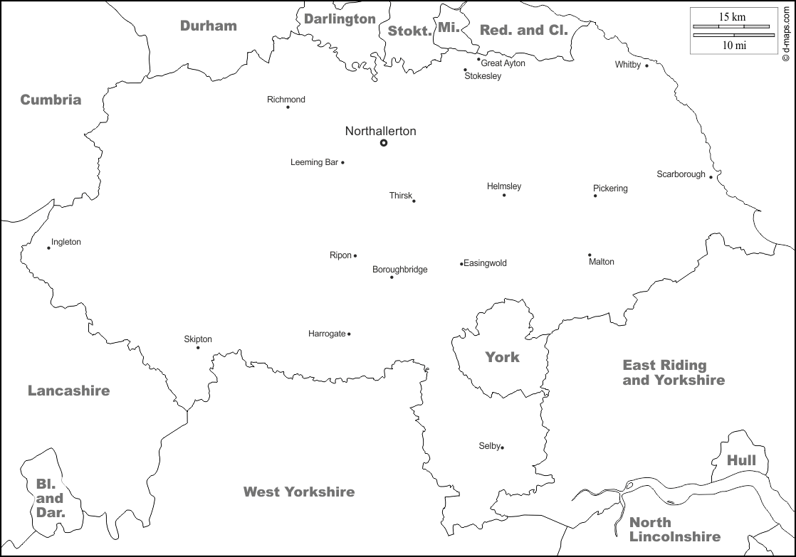 North Yorkshire map