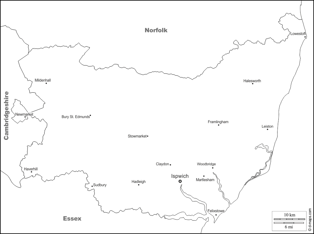 Suffolk map